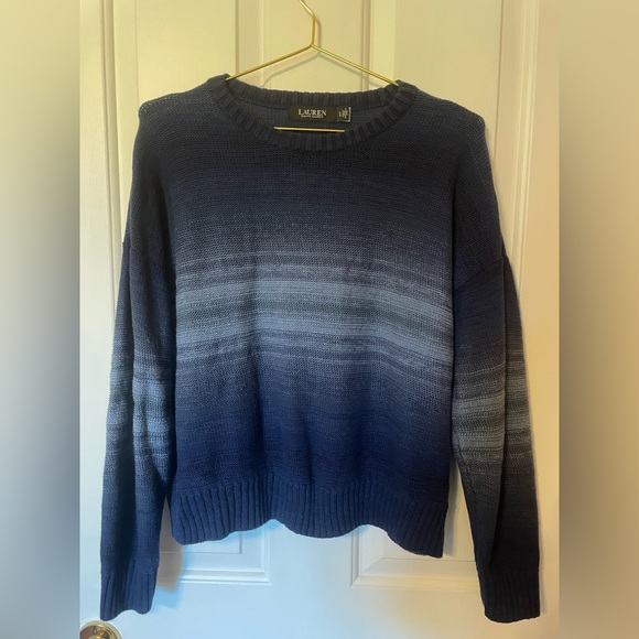 🍒L Ralph Lauren Blue Gradient Sweater🍒 - Picture 1 of 5